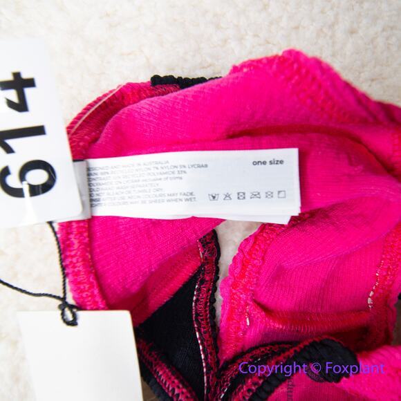 New! Bond Eye Free People bikini bottom pink black color block, one size - Picture 9 of 10